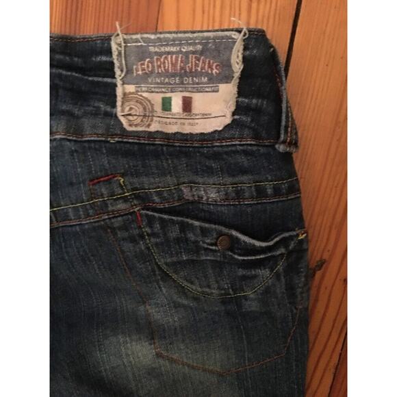Size 1 Leo Roma Junior Women's Jean Capri Crop Denim Distressed 20" Inseam - Picture 8 of 8